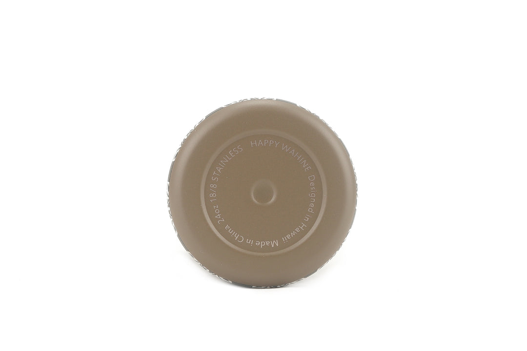 Insulated Water Bottle 24oz Snap Quilt Palaka Brown