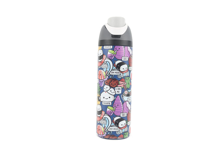 Insulated Water Bottle 24oz Snap Craving Hawaii Blue