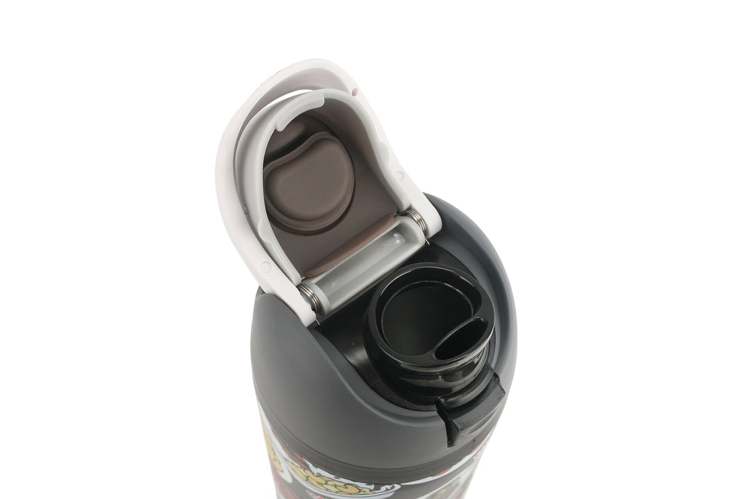 Insulated Water Bottle 24oz Snap Plate Lunch Black
