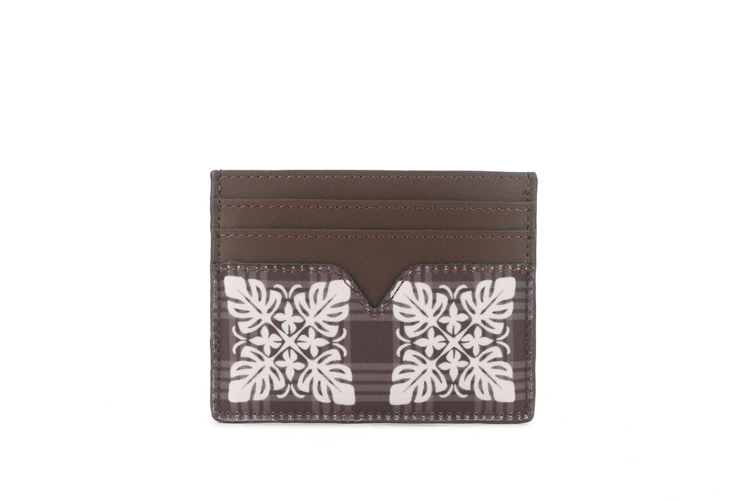 Card Case Meilany Quilt Palaka Brown