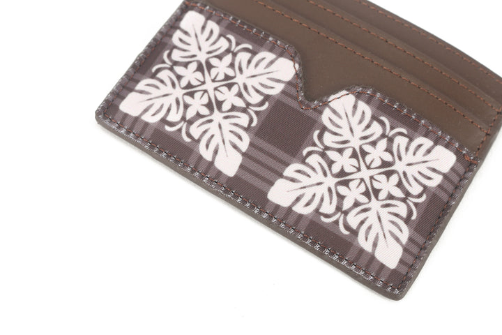 Card Case Meilany Quilt Palaka Brown
