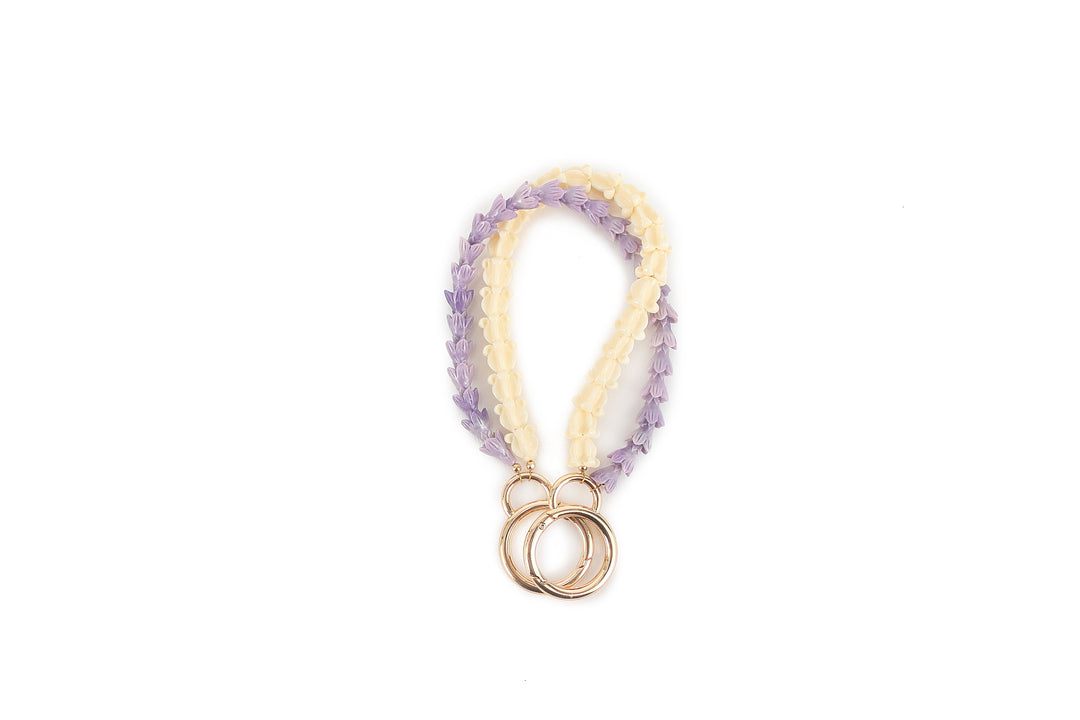 Lei Deco Charm 2-std Crown White Pakalana Purple