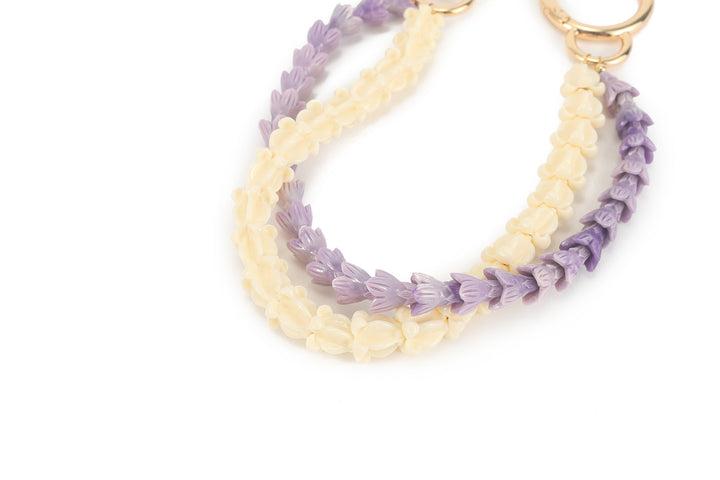 Lei Deco Charm 2-std Crown White Pakalana Purple