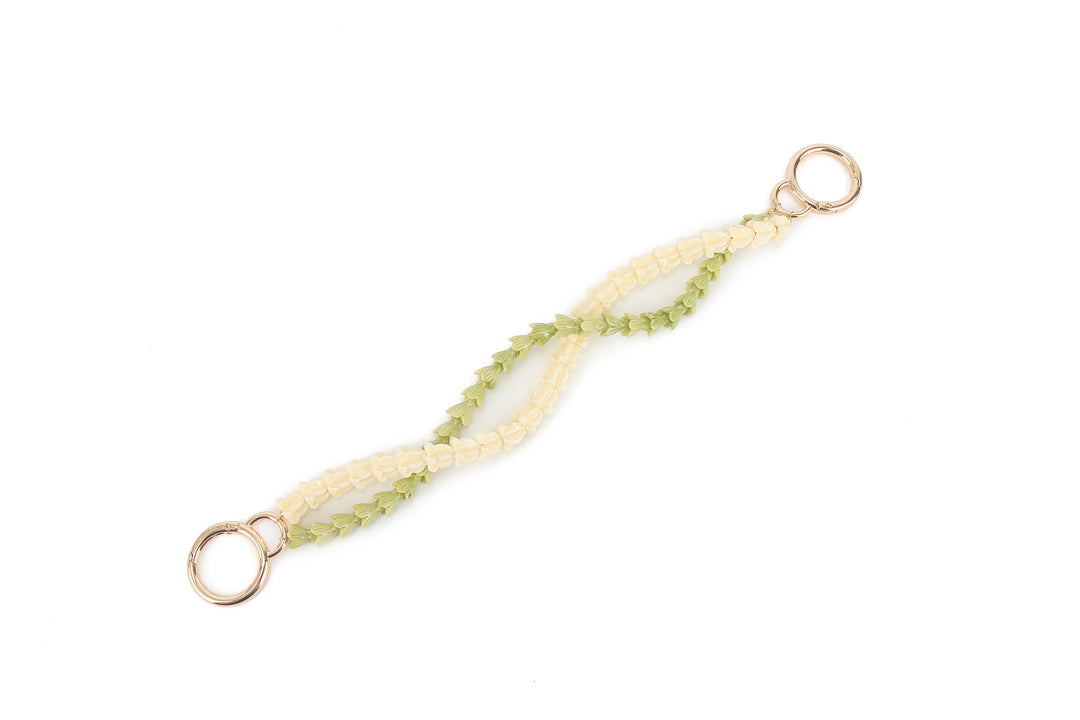 Lei Deco Charm 2-std Crownflower White Pakalana Green
