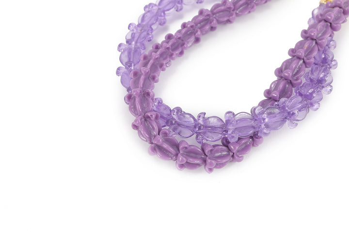 Lei Deco Charm 2-std Crownflower Purple Double