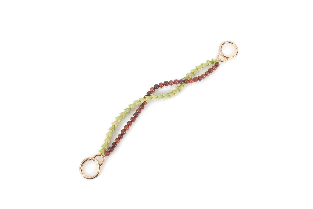 Lei Deco Charm 2-std Green Pakalana Wood Bead