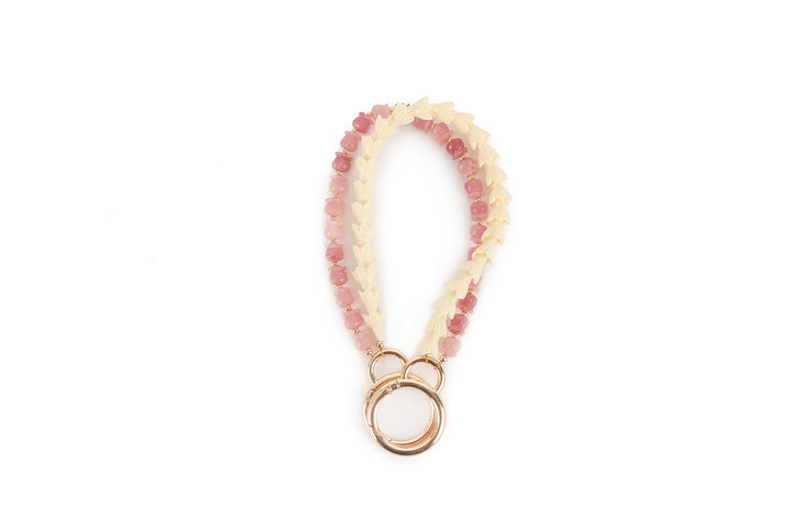 Lei Deco Charm 2-std Rose Pikake White Pakalana