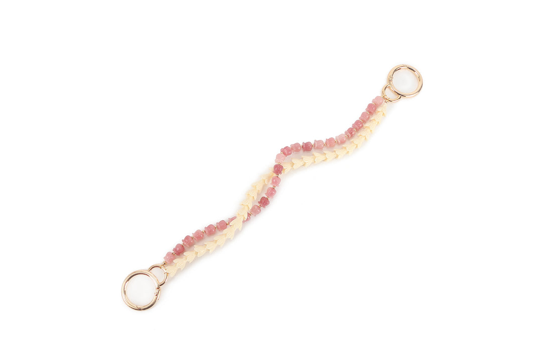 Lei Deco Charm 2-std Rose Pikake White Pakalana