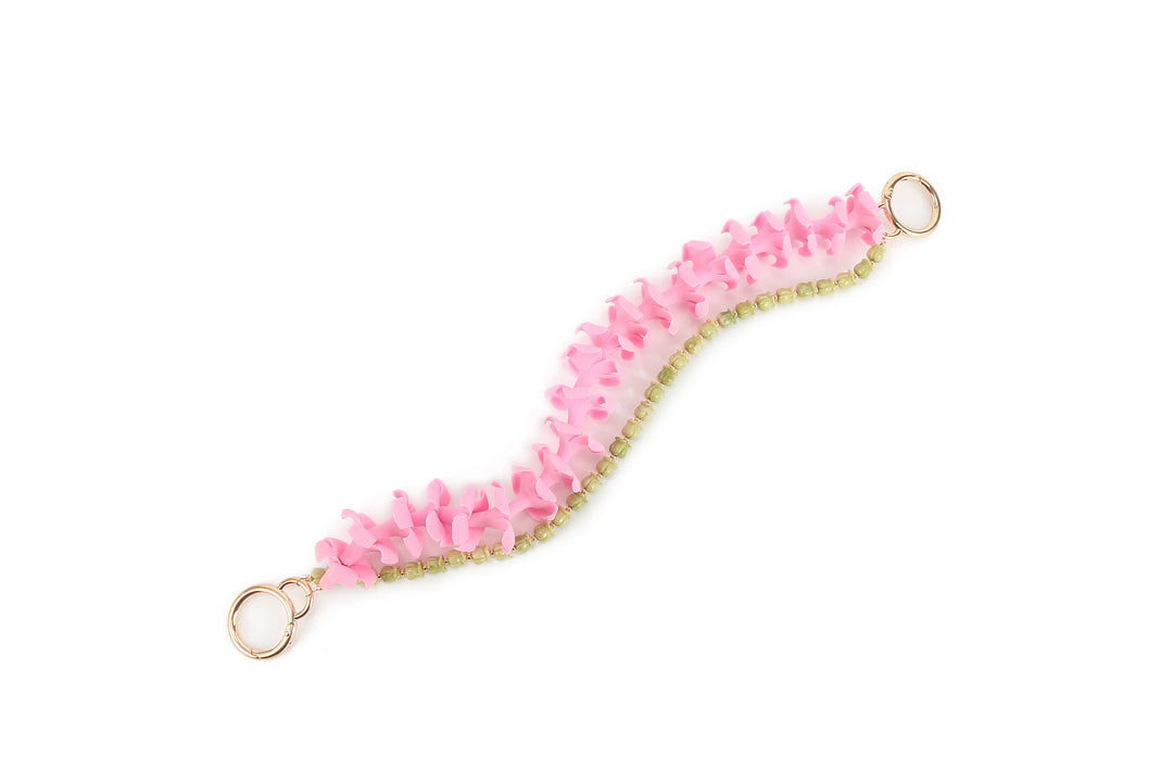 Lei Deco Charm 2-std Puakenikeni Pink Pikake Green 16.5"