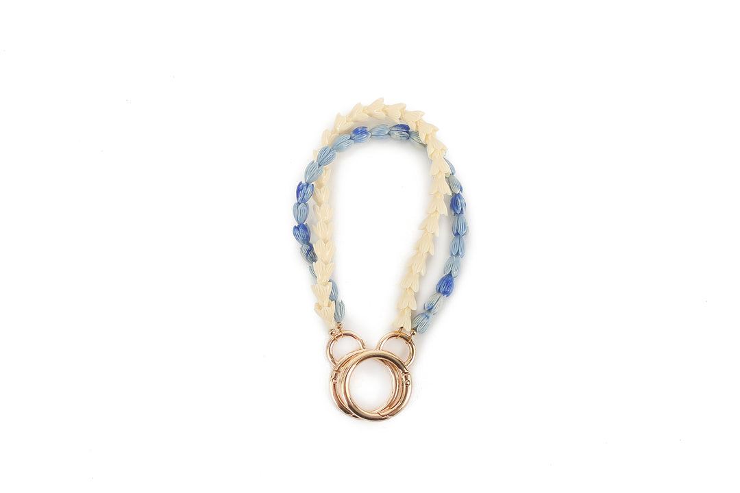 Lei Deco Charm 2-std Pakalana White Pikake Blue