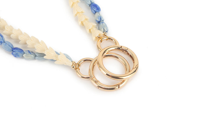 Lei Deco Charm 2-std Pakalana White Pikake Blue