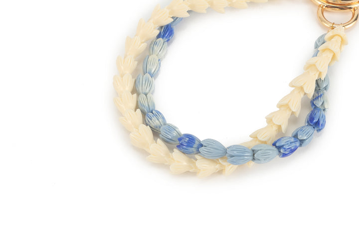 Lei Deco Charm 2-std Pakalana White Pikake Blue