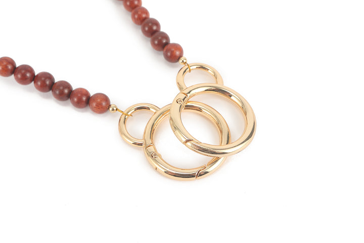 Lei Deco Charm 1-std 6 Puakenikeni White Wood Bead
