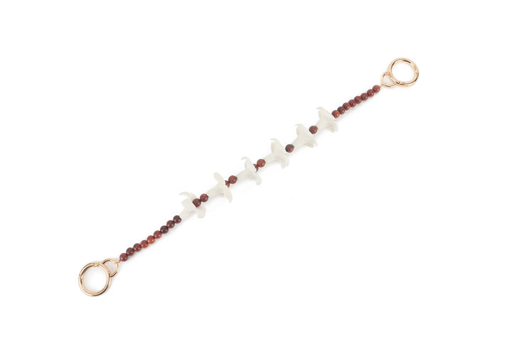 Lei Deco Charm 1-std 6 Puakenikeni White Wood Bead