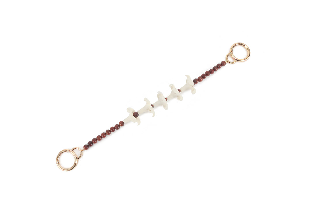 Lei Deco Charm 1-std 5 Puakenikeni White Wood Bead
