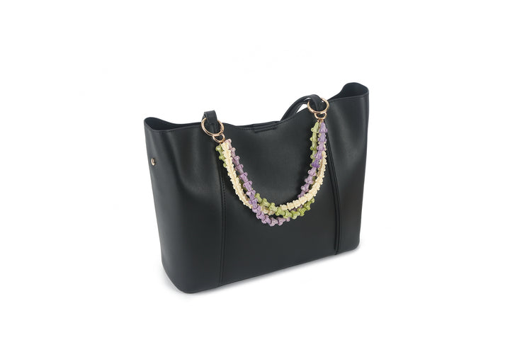 Lei Deco Charm 3-std White Crown Purple Green Puakenikeni