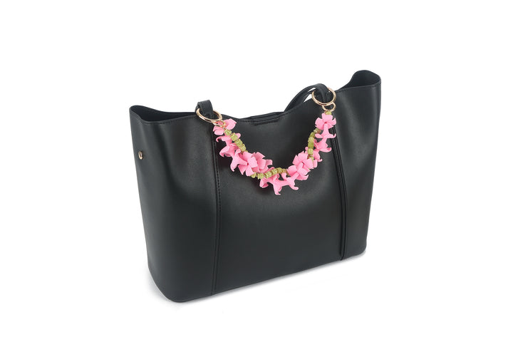Lei Deco Charm 2-std Puakenikeni Pink Pikake Green 13.5"