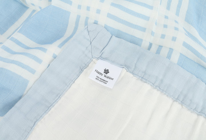 Luxury Bamboo Blanket Palaka Blue