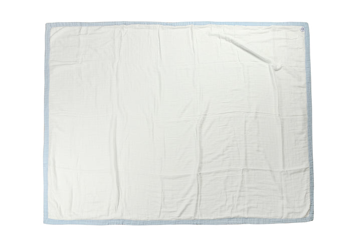 Luxury Bamboo Blanket Plumeria Blue