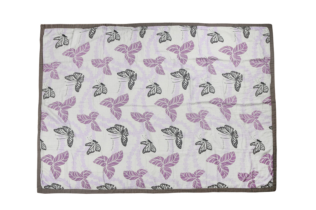 Luxury Bamboo Blanket Crownflower Purple