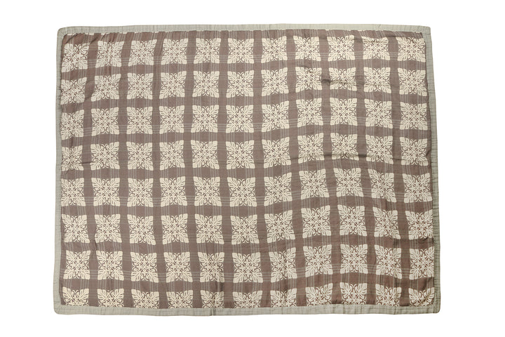 Luxury Bamboo Blanket Quilt Palaka Brown