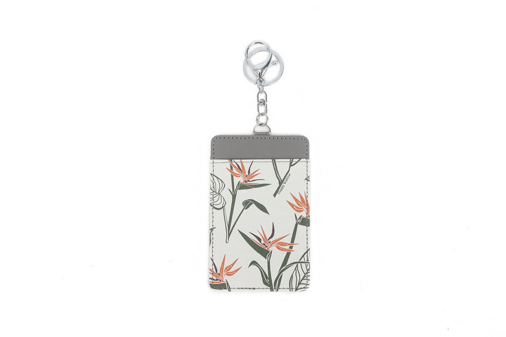 Card Case April Bird of Paradise Grey