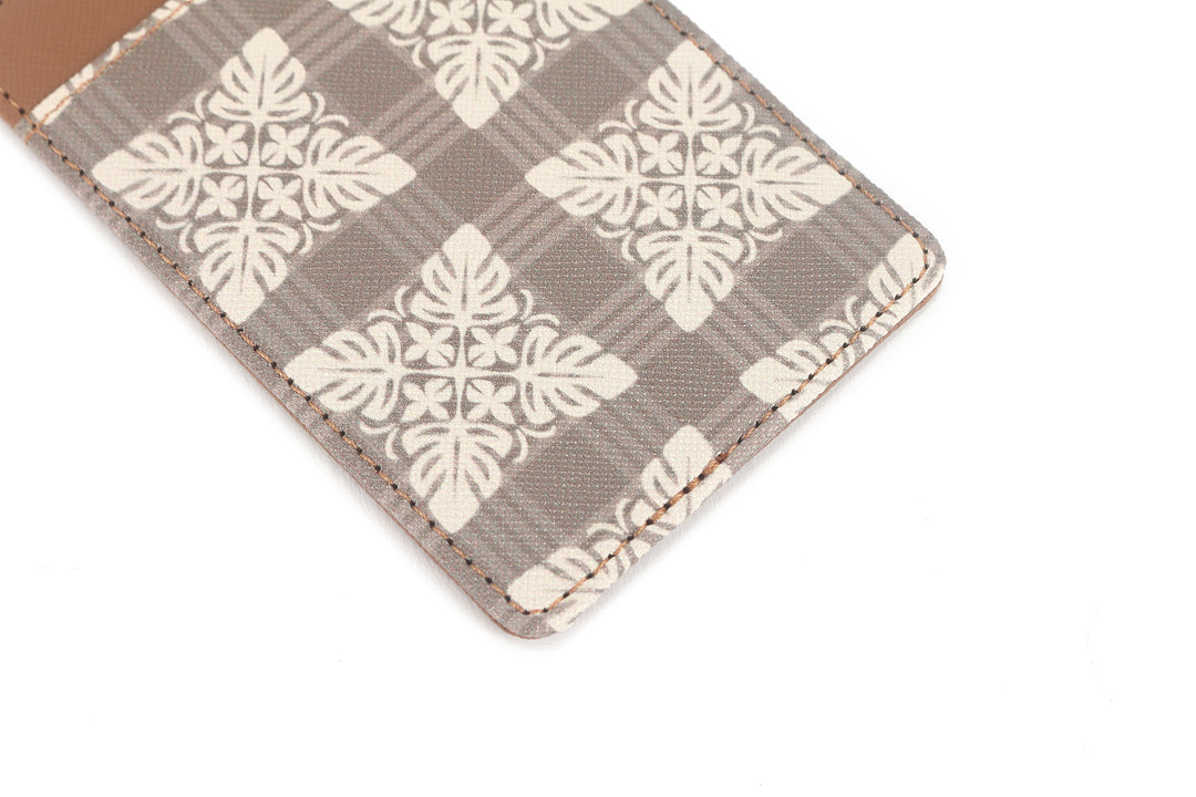 Card Case April Quilt Palaka Brown