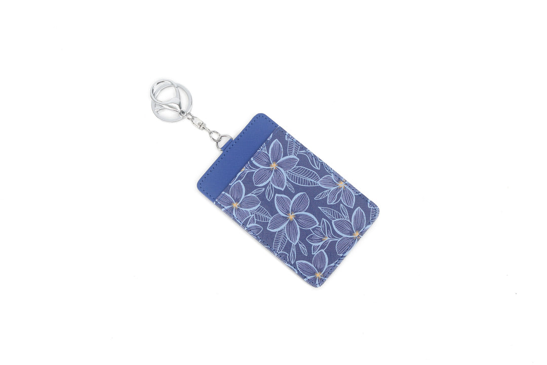 Card Case April Plumeria Blue