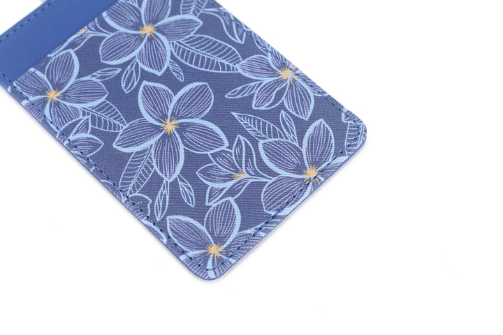Card Case April Plumeria Blue