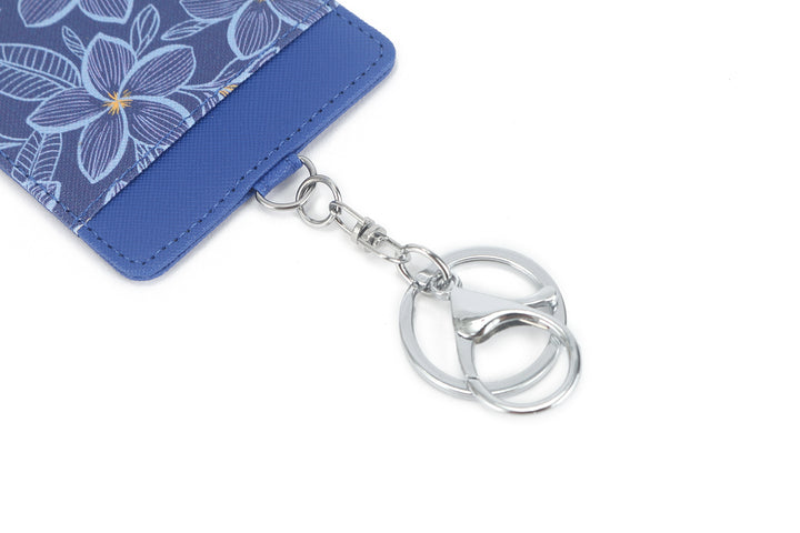 Card Case April Plumeria Blue