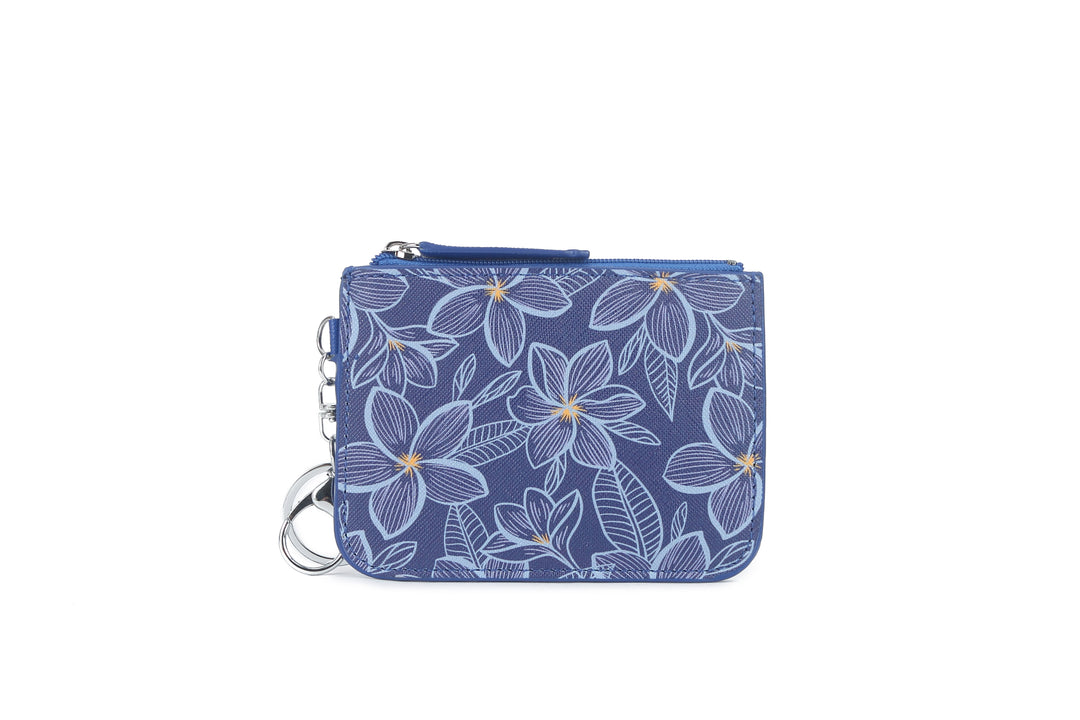 Card Case May Plumeria Blue