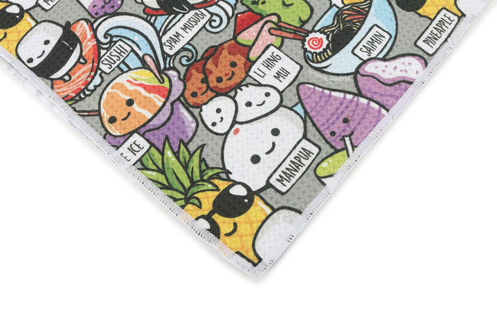Multi-Purpose Waffle Kitchen Towel Craving Hawaii Grey