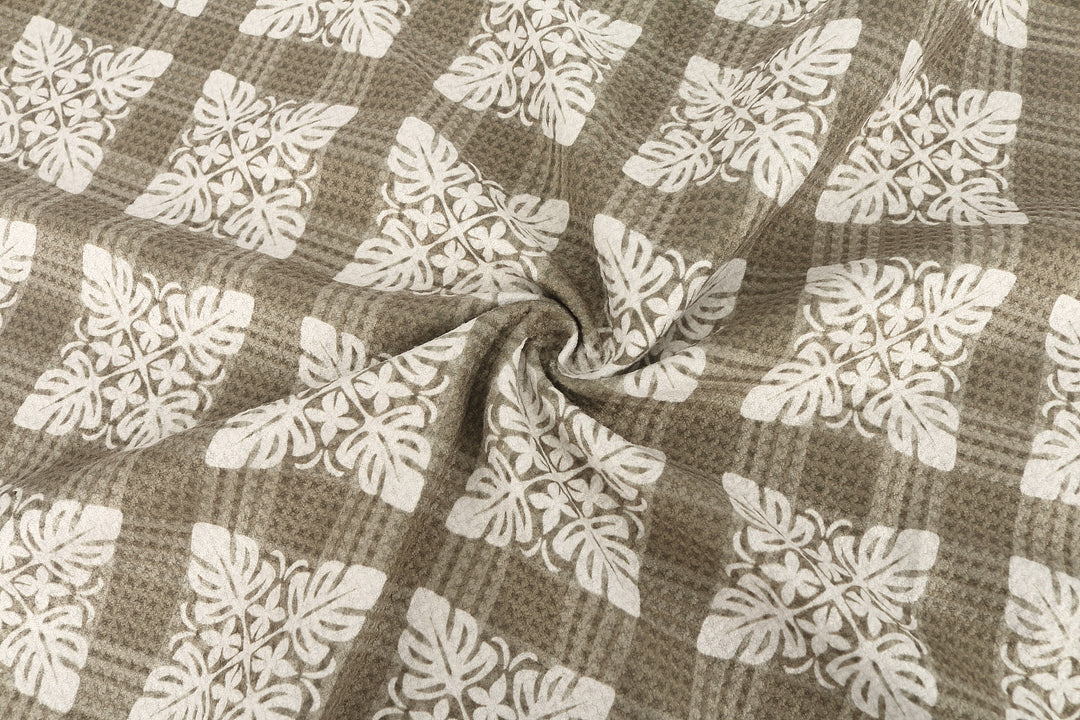 Multi-Purpose Waffle Kitchen Towel Palaka Quilt Brown