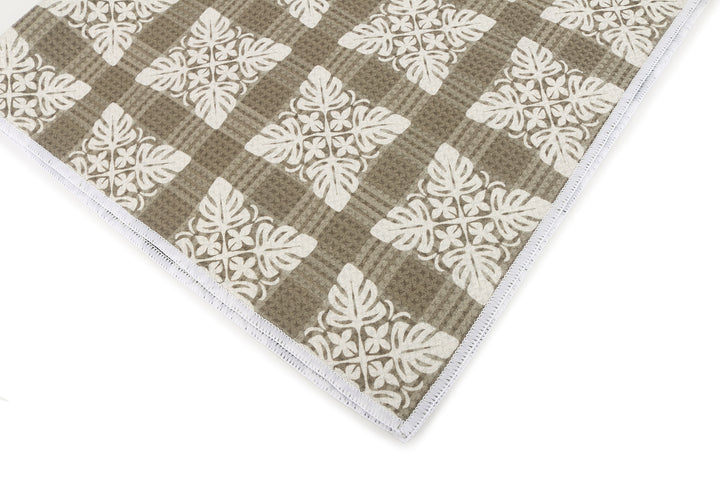 Multi-Purpose Waffle Kitchen Towel Palaka Quilt Brown