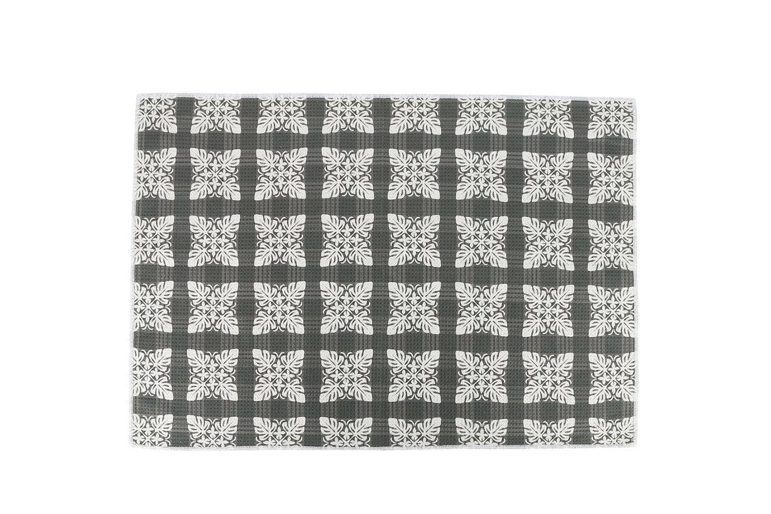 Multi-Purpose Waffle Kitchen Towel Palaka Quilt Brown