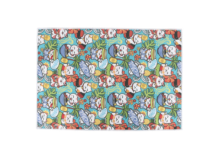 Multi-Purpose Waffle Kitchen Towel Neko Teal