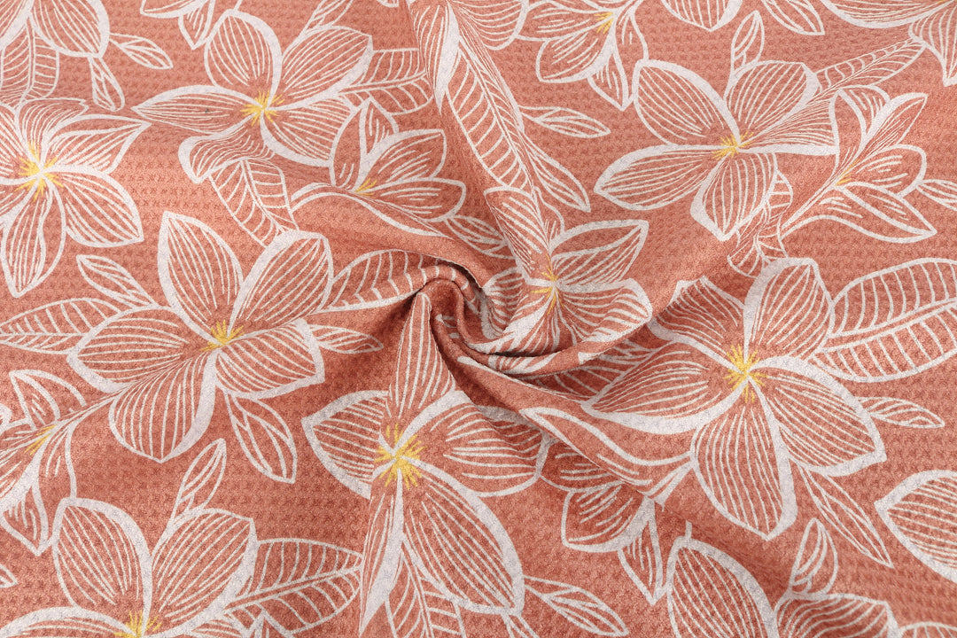 Multi-Purpose Waffle Kitchen Towel Plumeria Blue