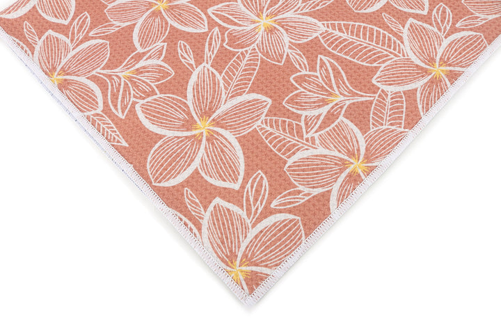 Multi-Purpose Waffle Kitchen Towel Plumeria Blue