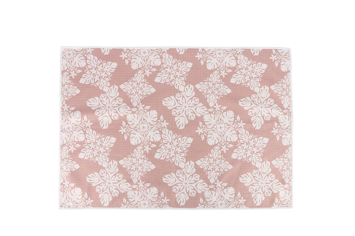 Multi-Purpose Waffle Kitchen Towel Quilt Dusy Rose