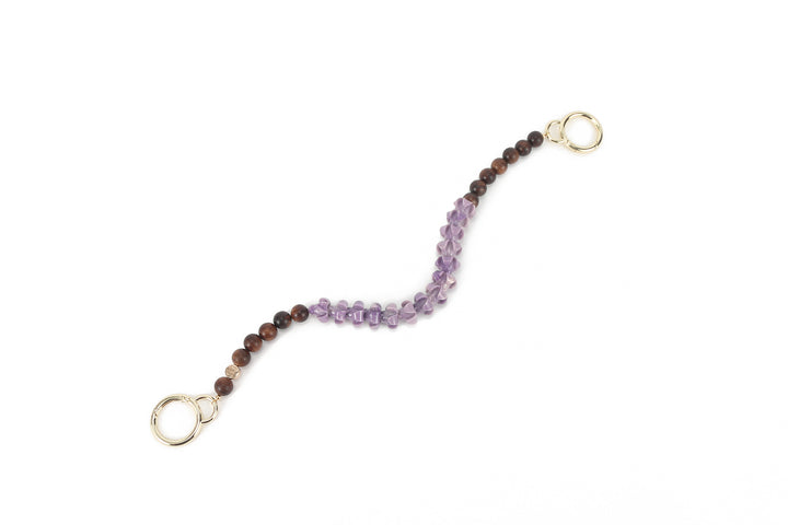 Lei Deco Charm 1-std Purple Puakenikeni Wood Bead