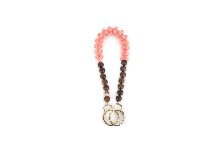 Lei Deco Charm 1-std Peach Puakenikeni Wood Beads