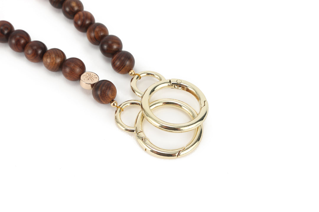Lei Deco Charm 1-std Peach Puakenikeni Wood Beads