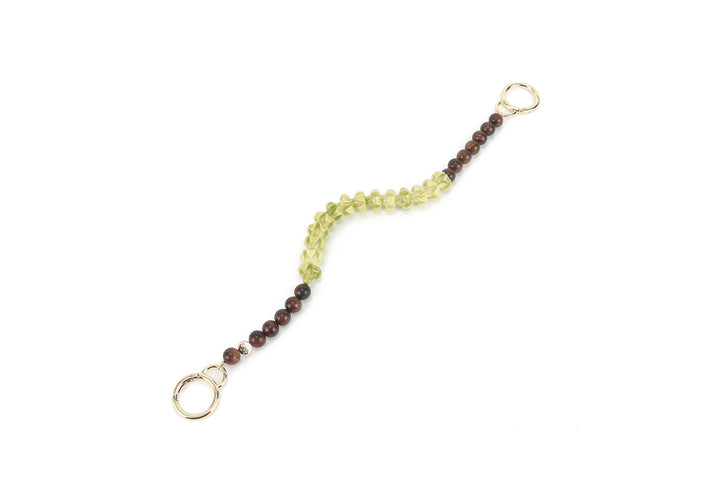Lei Deco Charm 1-std Green Puakenikeni Wood Bead