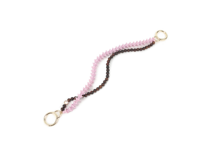 Lei Deco Charm 2-std Pink Pakalana Wood Bead