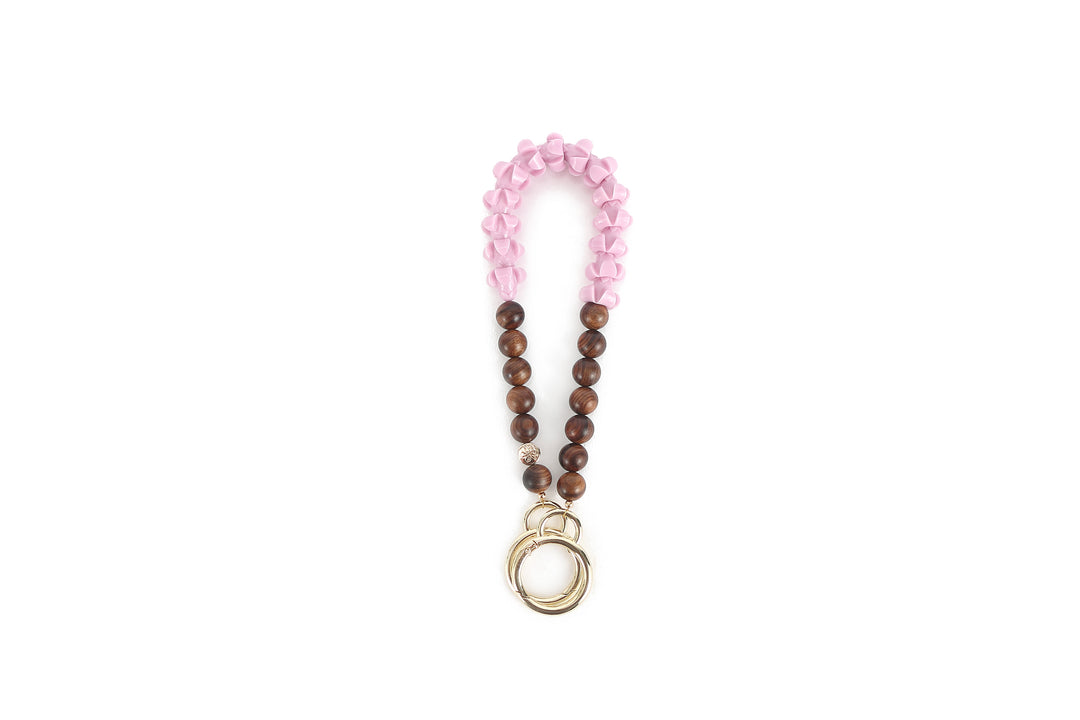 Lei Deco Charm 1-std Lavender Puakenikeni Wood Bead
