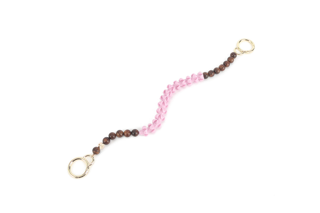 Lei Deco Charm 1-std Lavender Puakenikeni Wood Bead