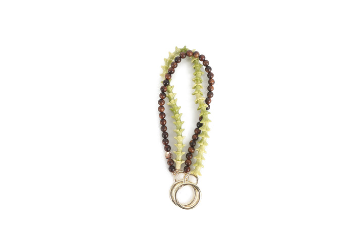 Lei Deco Charm 2-std Green Pakalana Large Wood Bead