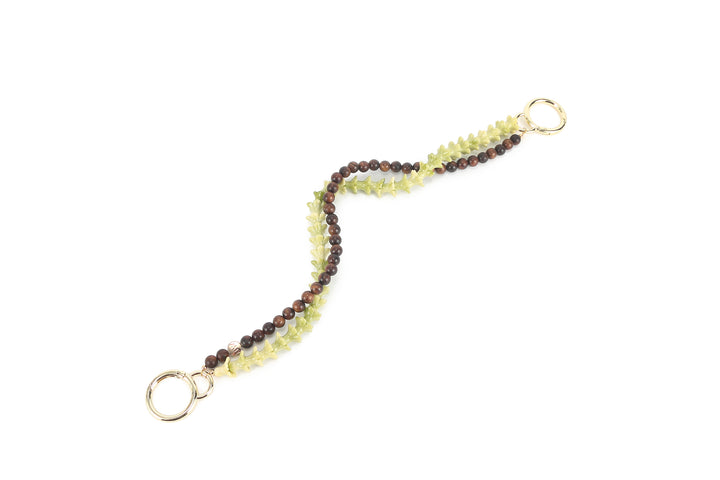 Lei Deco Charm 2-std Green Pakalana Large Wood Bead