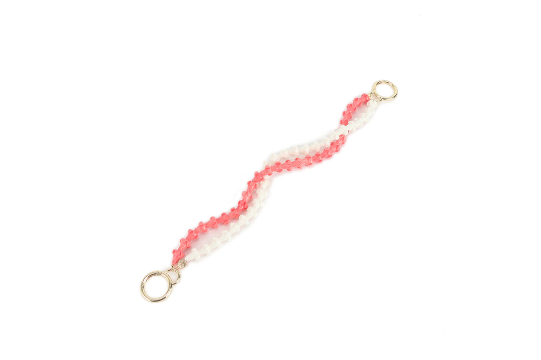 Lei Deco Charm 2-std White Pink Puakenikeni