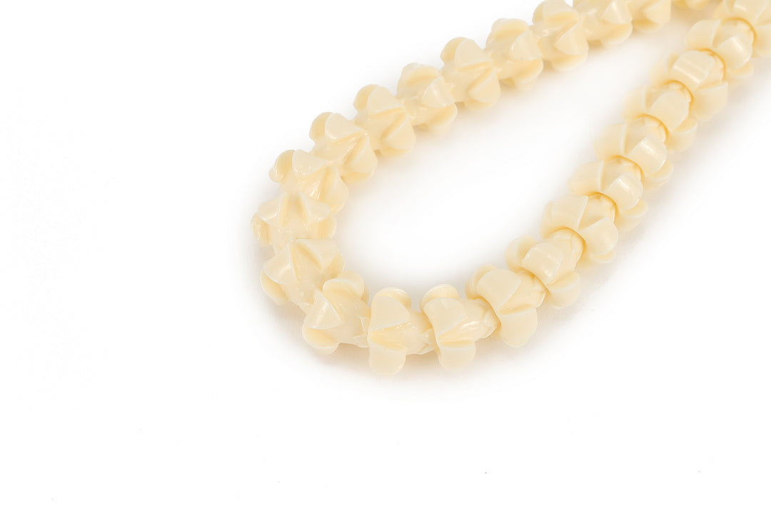 Lei Deco Charm 2 Strand Crownflower Green &amp; White